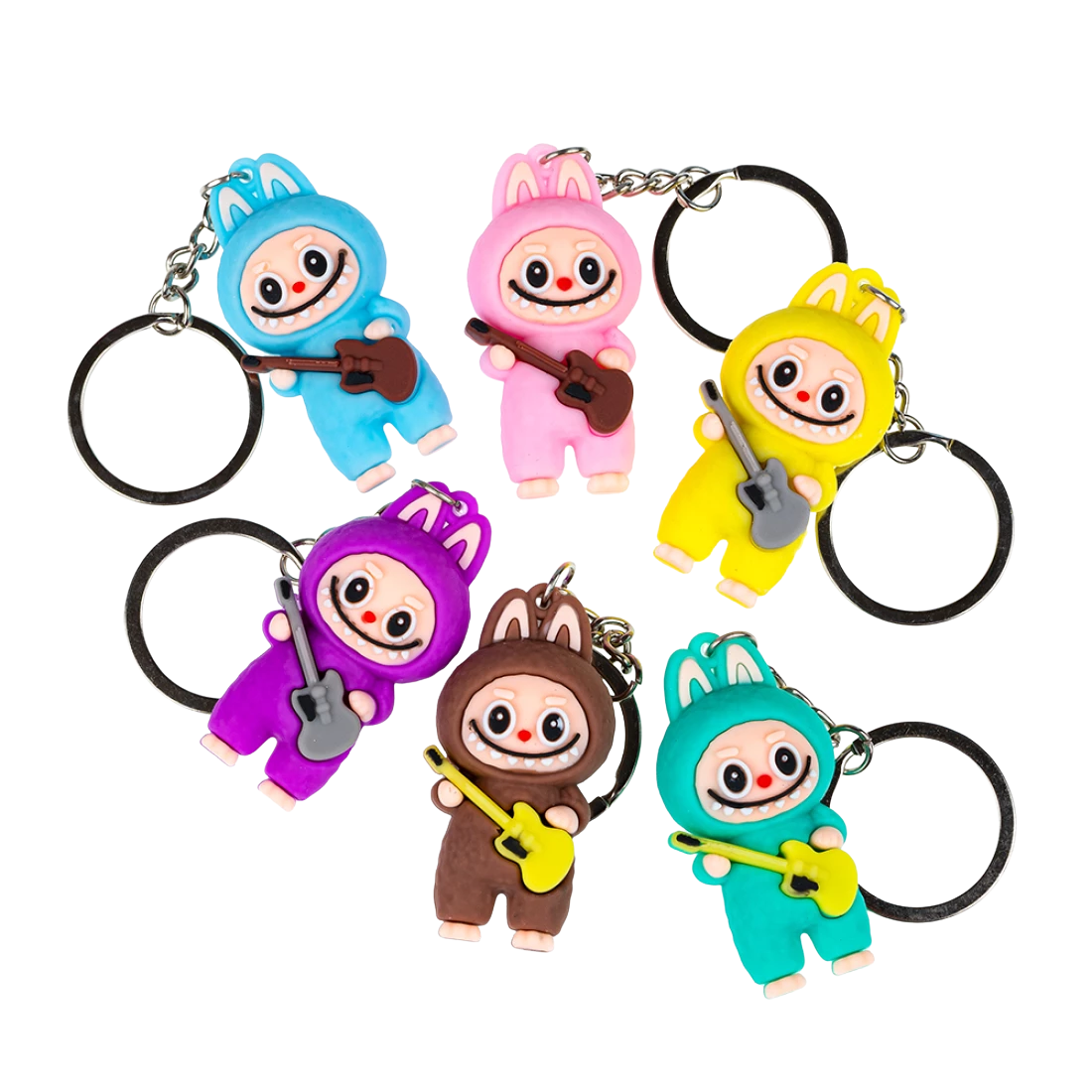 Брелоки дитячі гумові Чудики з гітарою 10 см