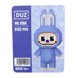 Конструктор Magic Blocks Лабубу Висота 30 см Блакитний - Pobut