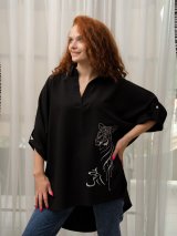 Стильна блуза-туніка з об'ємною вишивкою 230166-3