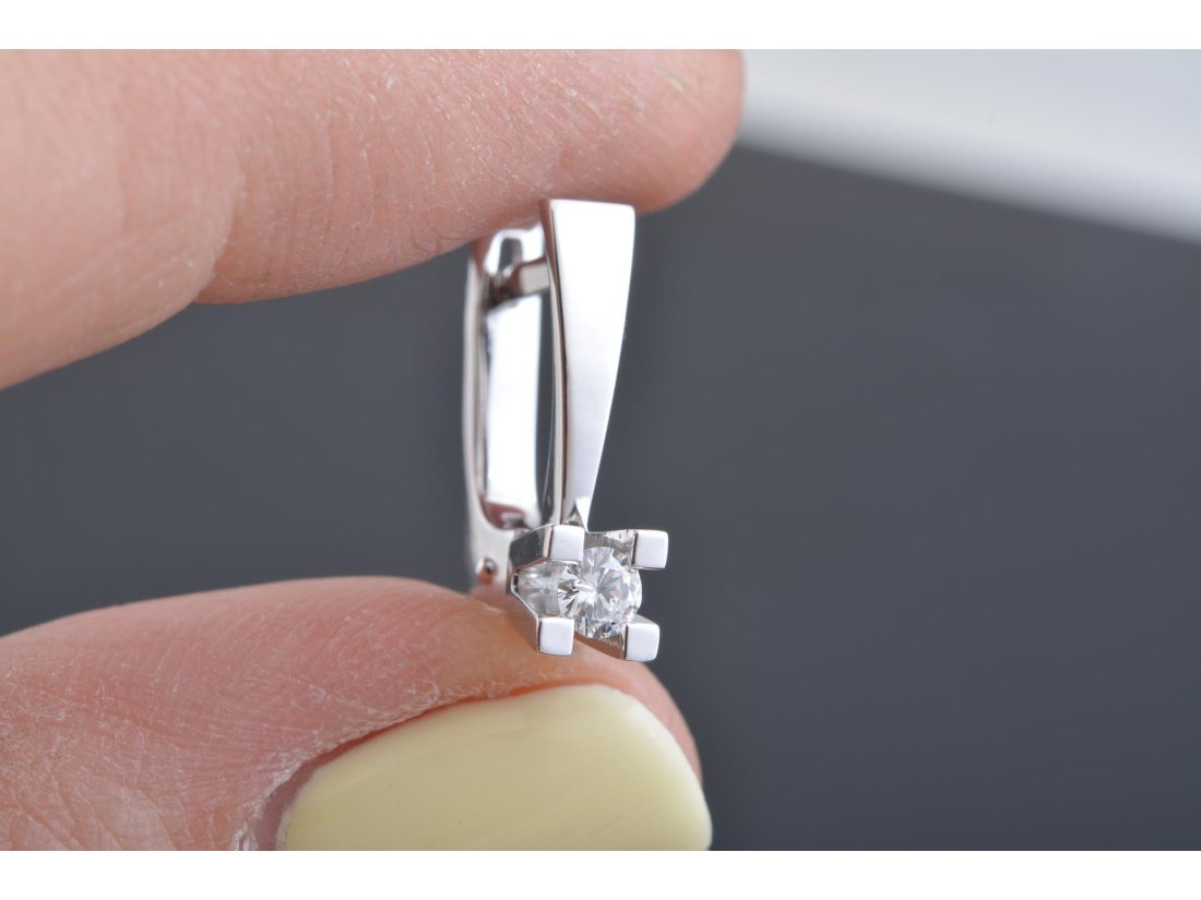 Сережки біле золото - Купити