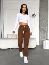 Комфортні утеплені штани INNOE 300061-1 Коричневий