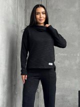 М’який жіночий костюм з ангорою INNOE 210366-2 Чорний - Купити