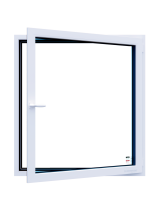 Противозламне панорамне біле металопластикове вікно ліцензія RC2 (8 точок замикання, загартоване скло та протиударний триплекс) 1300х1400 мм