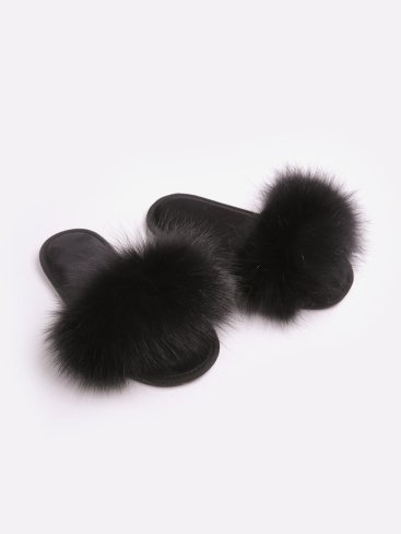 Тапочки для женщин Пушистики FLEX домашние цвет Черный янтарь Фото -1