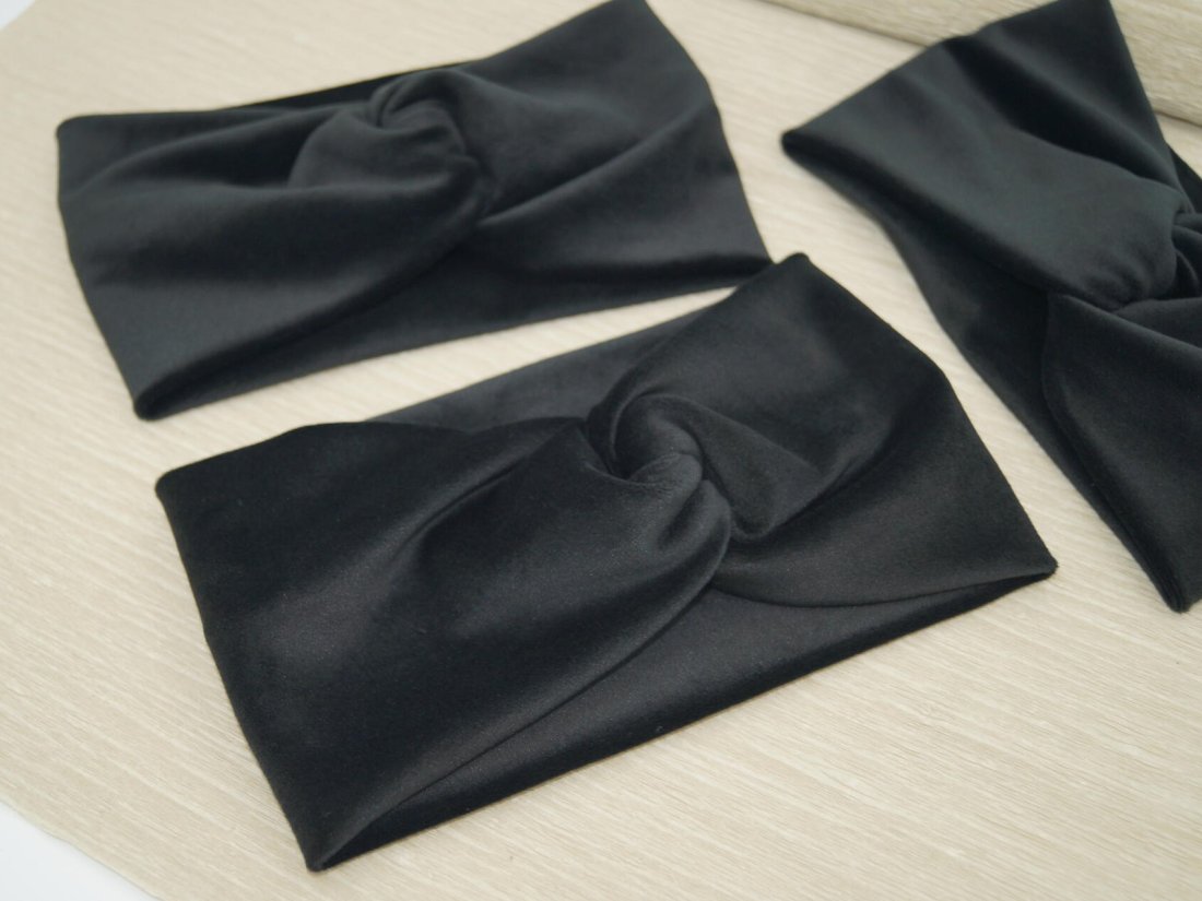 Пов'язка Чалма. Чорна. 12.5 см.