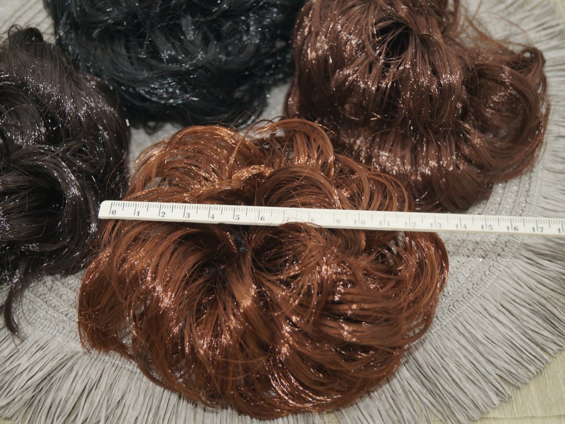 Резинки для волосся. Об'ємні. Штучне волосся. - Кристалік