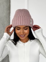 Жіноча шапка на флісі з трендовим дизайном INNOE 950234-1 Світло-пудровий