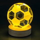 Нічник скляна куля М'яч Футбольний 8 см