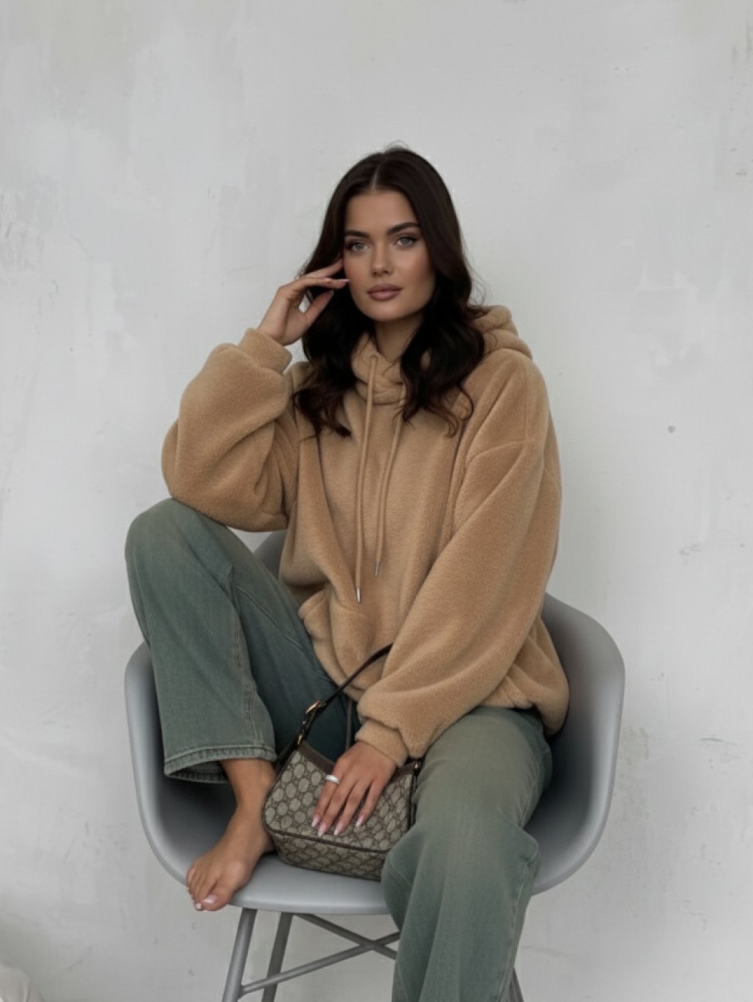 М’яке тепле худі Oversize з капюшоном INNOE 300018-1 Кемал