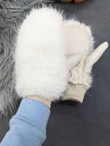 М’які зимові рукавиці з хутром усередині INNOE 85005-1 Білий