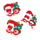 Новорічні окуляри Ялинки та Сніговики 13 см