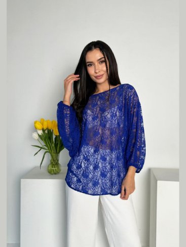 Туніка вільного силуету з гіпюру INNOE 230232-2 Синій - Купити
