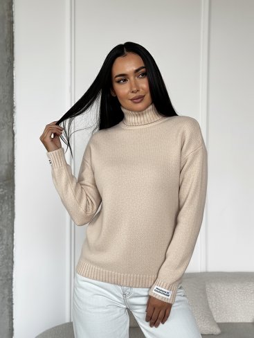 Ніжний жіночий светр з м’якої ангори 300065-2 Бежевий - Купити