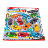 Набір машинок на аркуші Швидкість 9 см