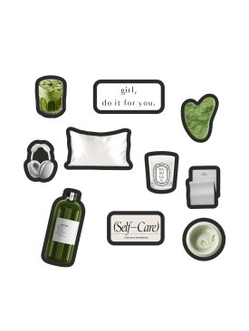 Набір змінних патчів-стікерів на липучці Wellness vibe (Здоровий вайб) від Family story - Купити