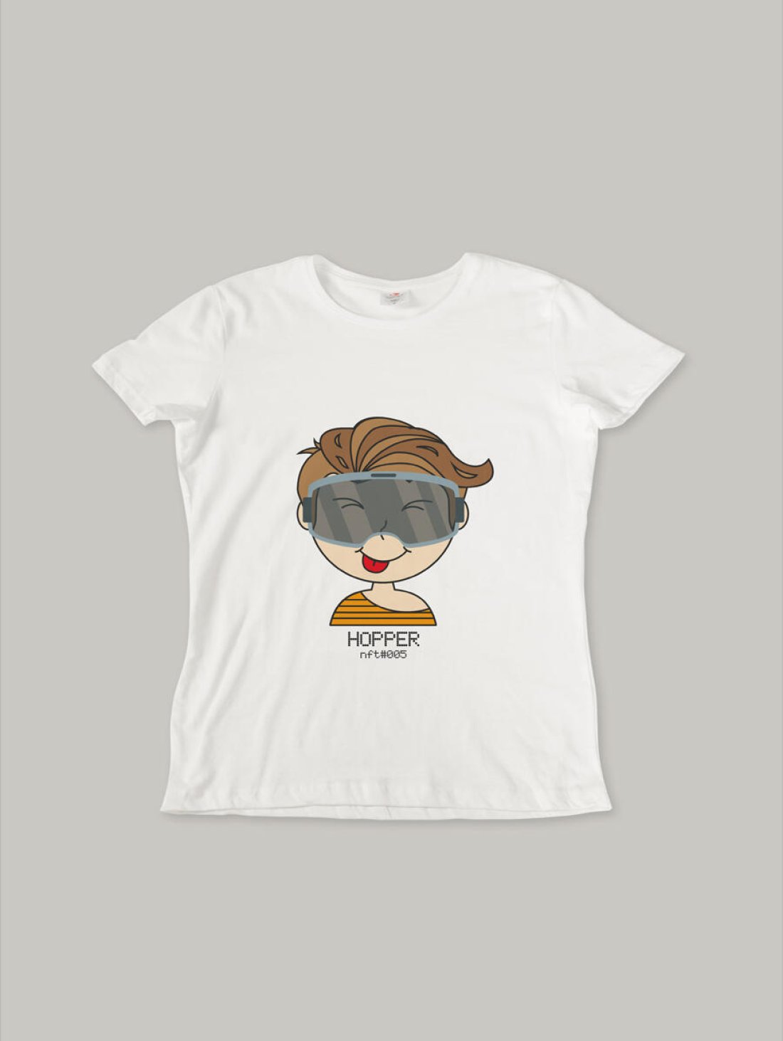 Чоловіча футболка, біла з принтом аватара Hopper 005 - Купити