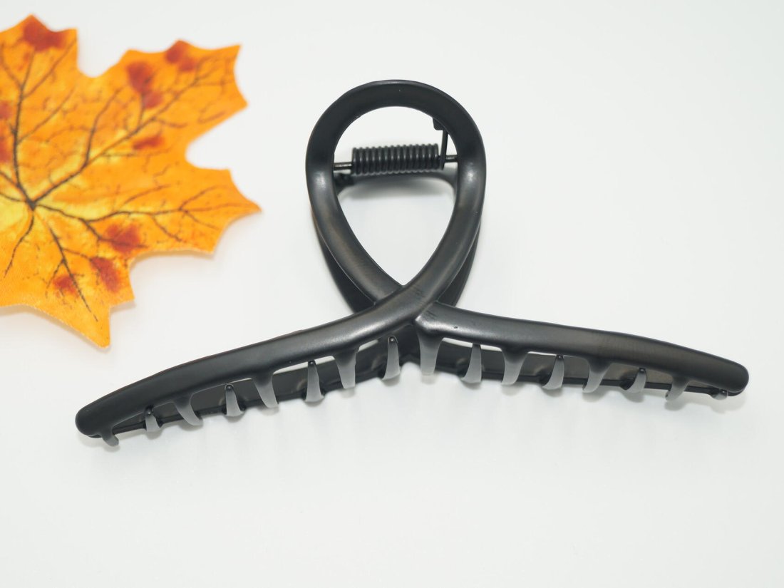 Краби для волосся 11.5 см. Чорний матовий.