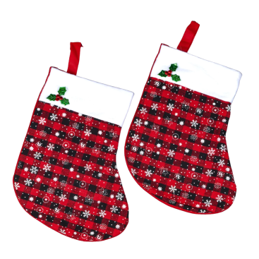 Новорічний чобіт для подарунків Сніжинка 18 см - Купити