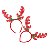 Новорічні обручі сніговий олень 27 см