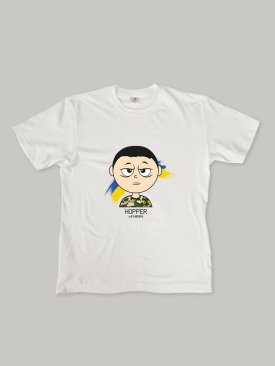 Чоловіча футболка, біла з принтом аватара Military Hopper 804 (Подоляк) - Купити