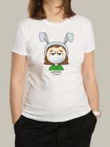 Жіноча футболка, біла з принтом аватара Hopper 058 - Футболки з принтами - Hopper