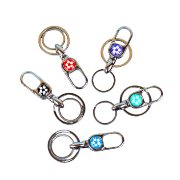 Брелок-карабін металевий Футбол 7,5 см - Купити