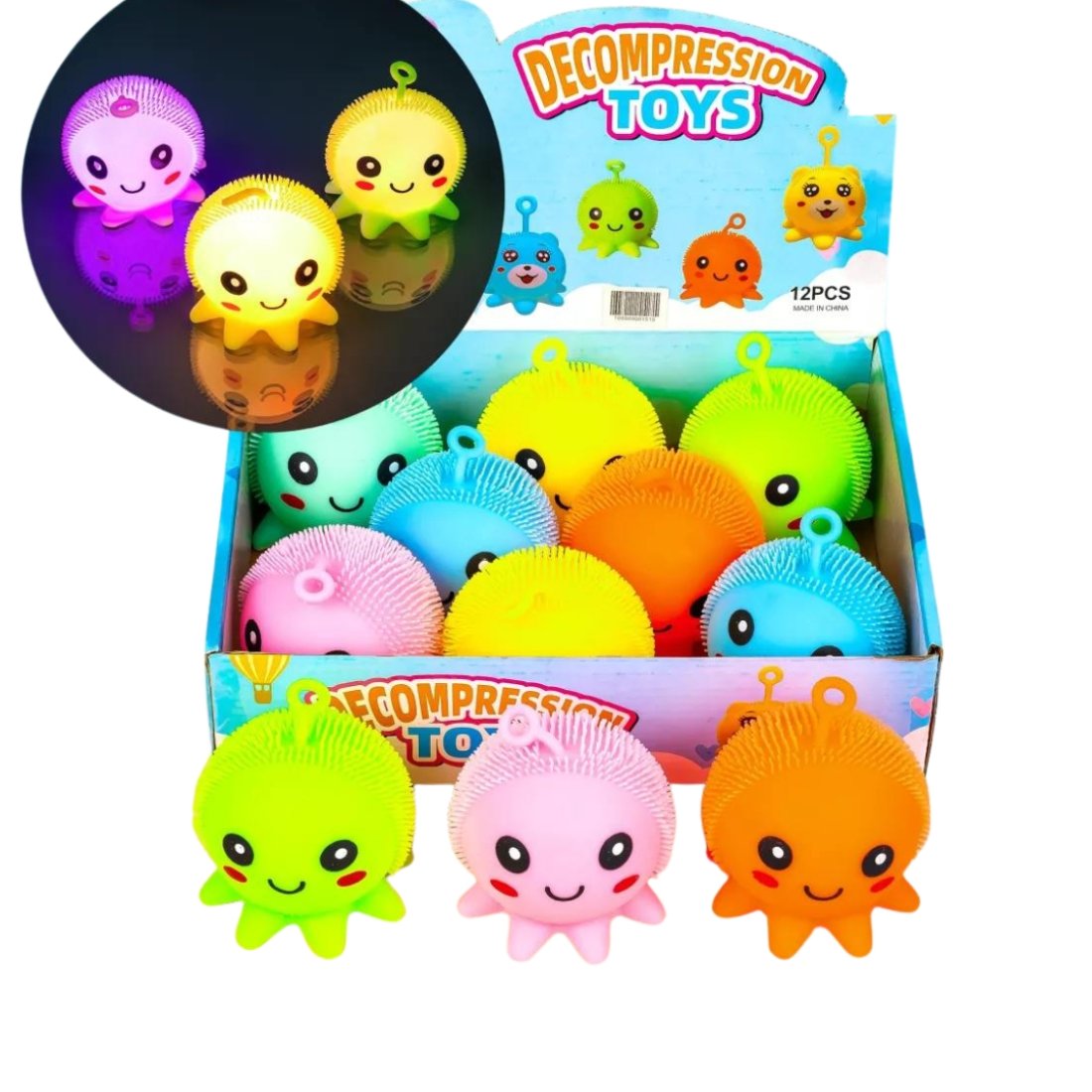 Сяючий їжачок Восьминіг 9 см