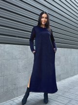 Трикотажна довга сукня оверсайз INNOE 270567-2 Синій - Купити