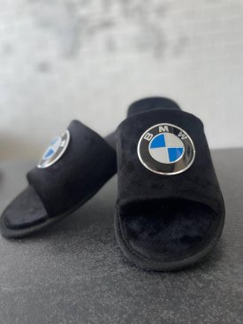 Домашні капці Family Story Класичні FLEX з оригінальним авто-значком BMW відкриті Чорні - Купити