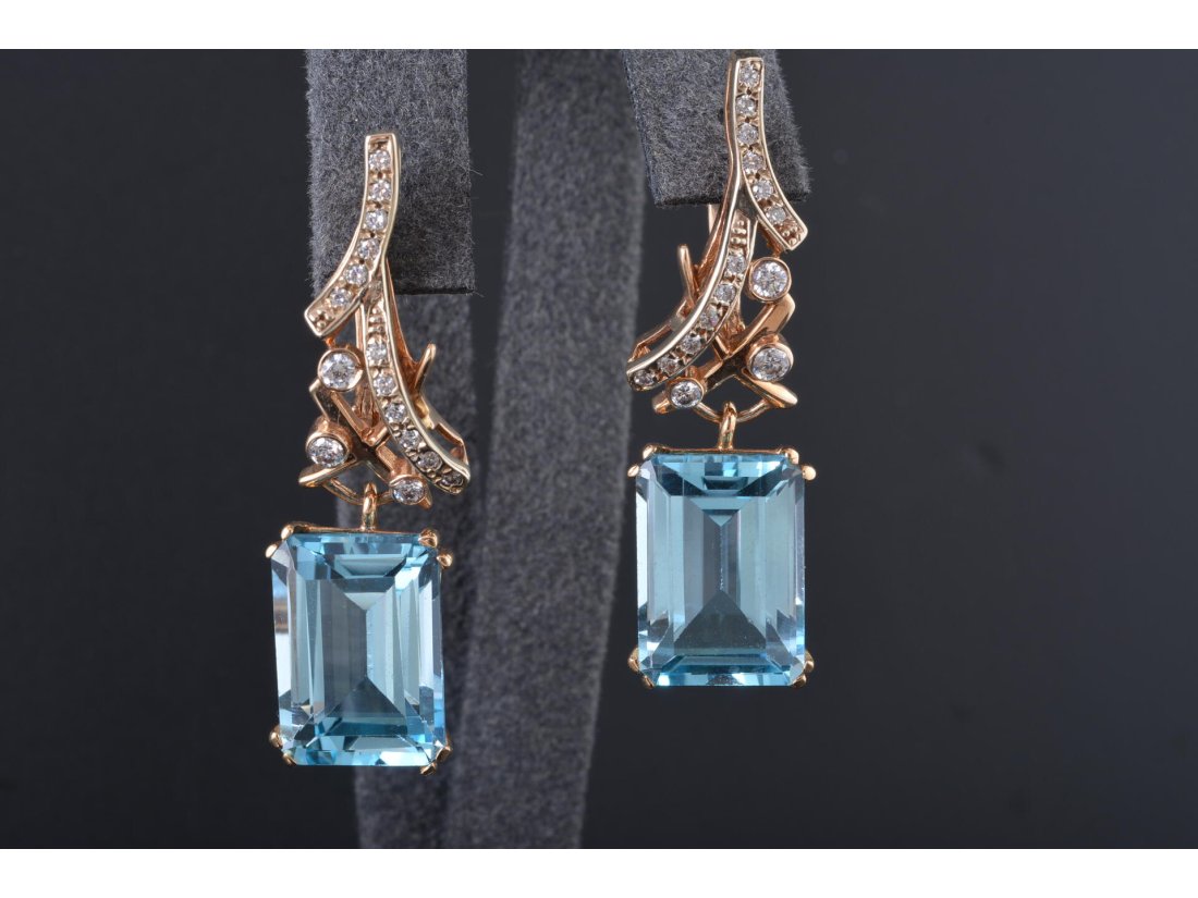 Гарнітур із топазами октагон