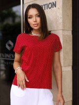 Блузка-футболка INNOE 55008-24 Винний червоний