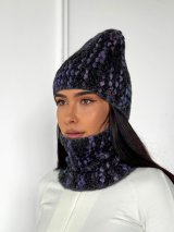 В’язаний комплект із об’ємною фактурою INNOE 950591-1 Вугілля