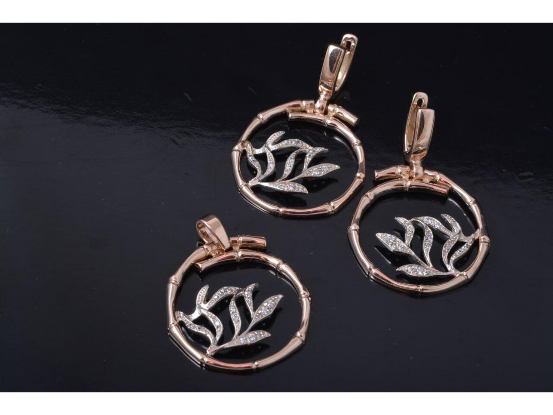 Сережки "Бамбук" у стилі Carrera Carrera - Фото2 Сережки "Бамбук" у стилі Carrera Carrera - Багира