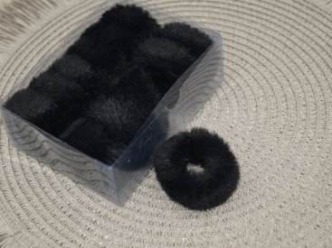 Резинки для волосся, в коробочці. Штучне хутро. - Купити