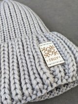 Шапка крупної в'язки з відворотом на флісі INNOE 950234-1 Світло-сірий