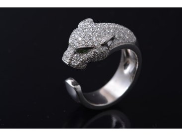 Каблучка у стилі Cartier із діамантами - Фото Каблучка у стилі Cartier із діамантами - Купити