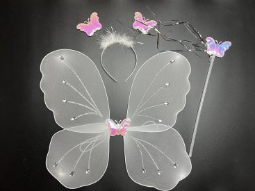Карнавальні крила метелика, білі. - Купити