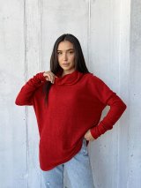 Яскрава туніка вільного крою 230222-1 Кораловий