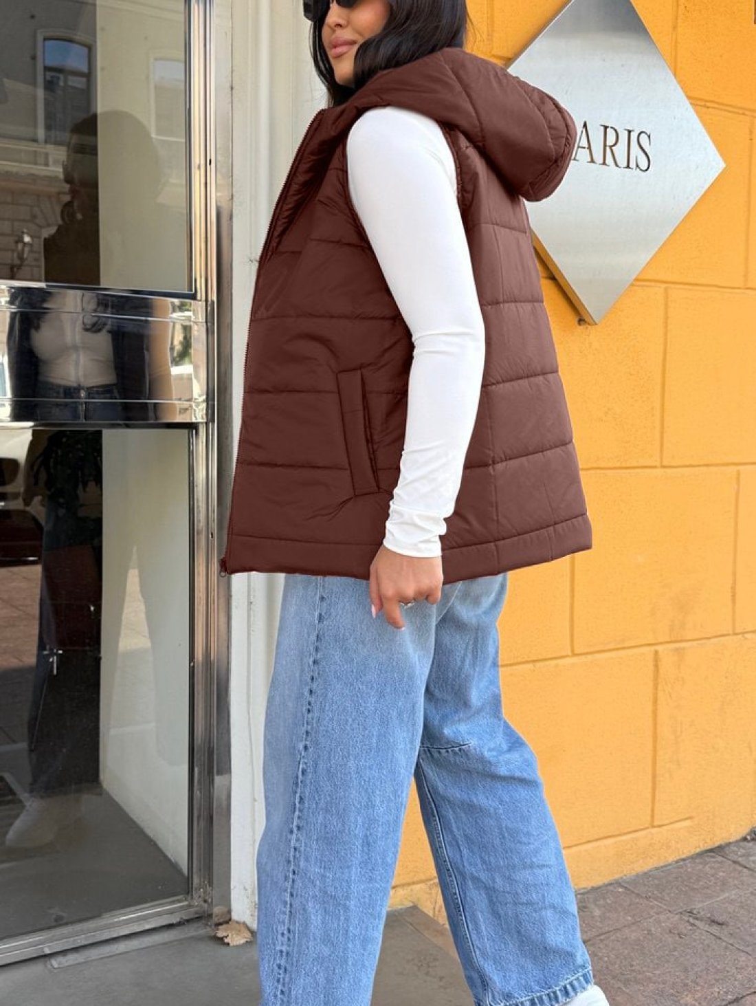 Стильний демісезонний жилет INNOE 300060-1 Шоколадний - Купити