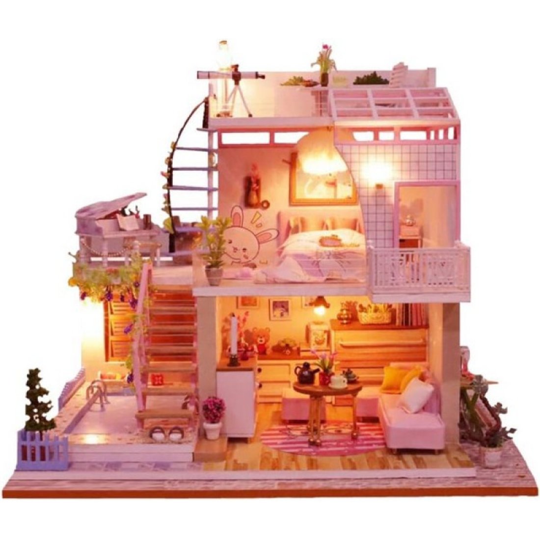 3D Румбокс «Домашній затишок»‎ DIY DollHouse + пилозахисний купол