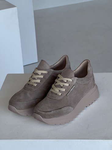 Жіночі замшеві кросівки casual style INNOE 777524 Капучино - Купити
