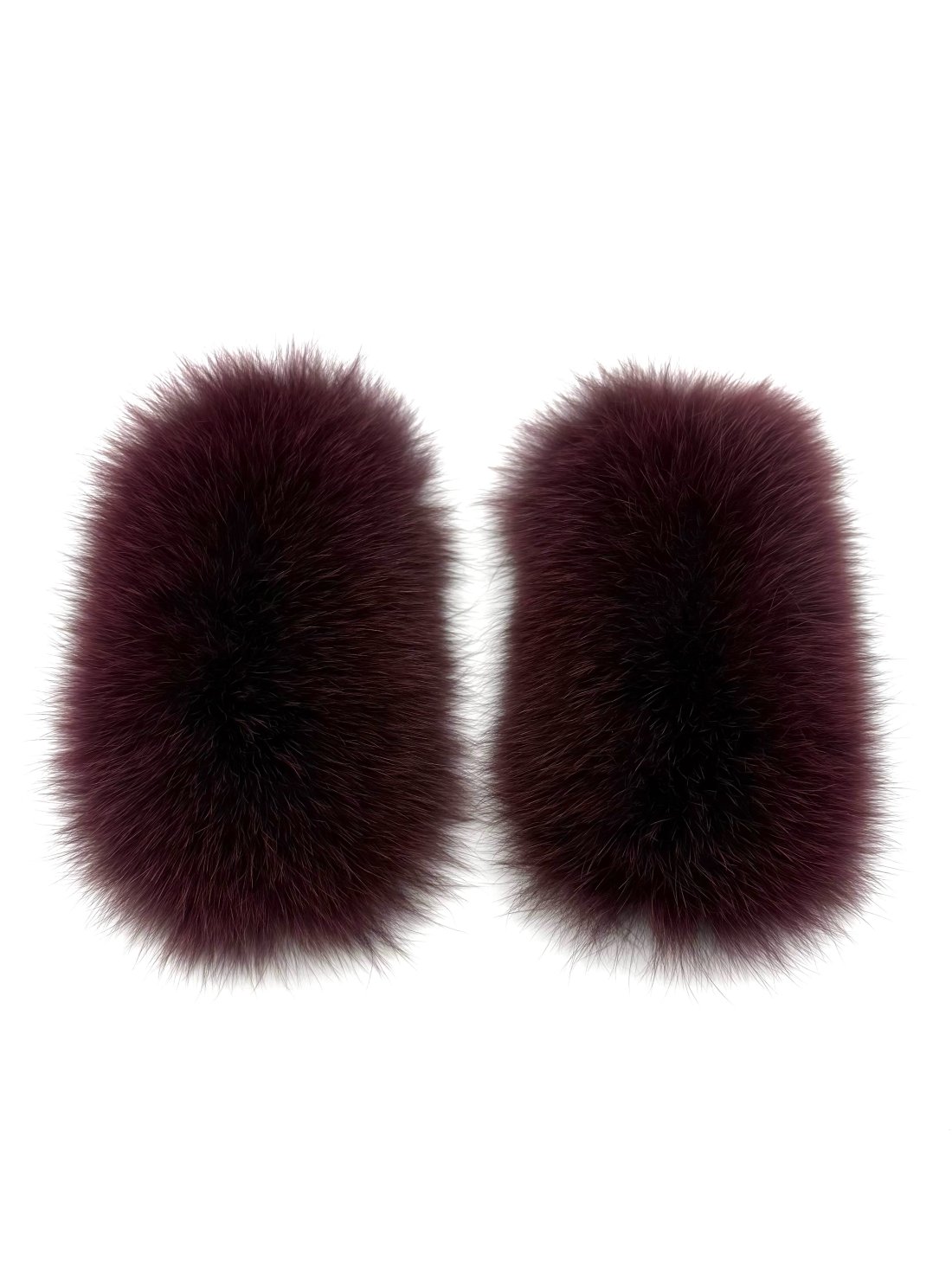 Аксесуар до капців пухнастиків Family Story Натуральне хутро песця Бордо (Бордовий)