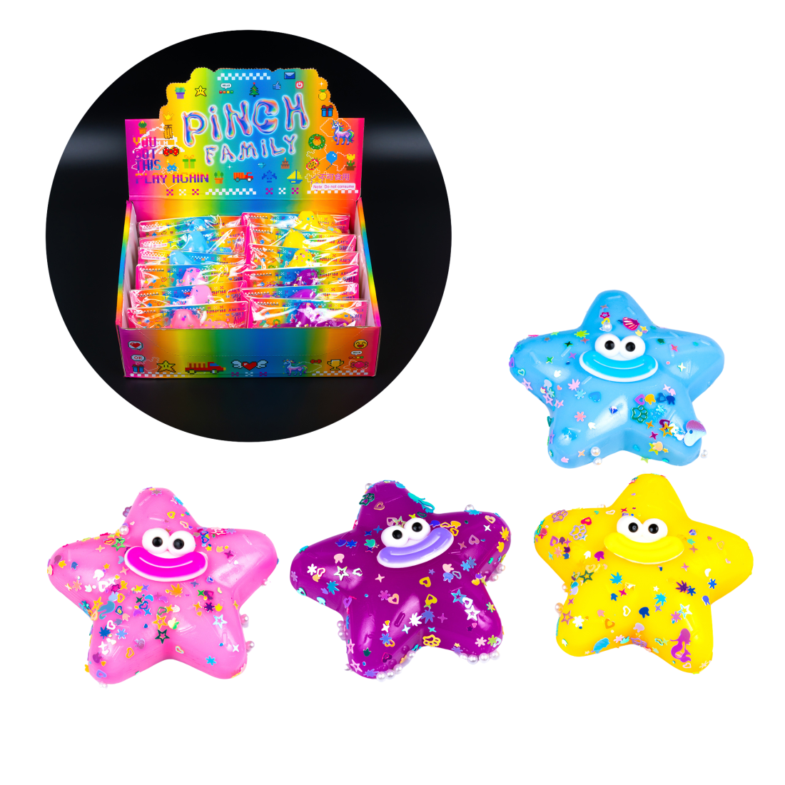 Антистрес Зірочки смішні 9 см