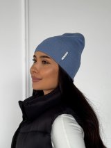 Жіноча шапка з відворотом – комфорт і стиль INNOE 950251-1 Джинс