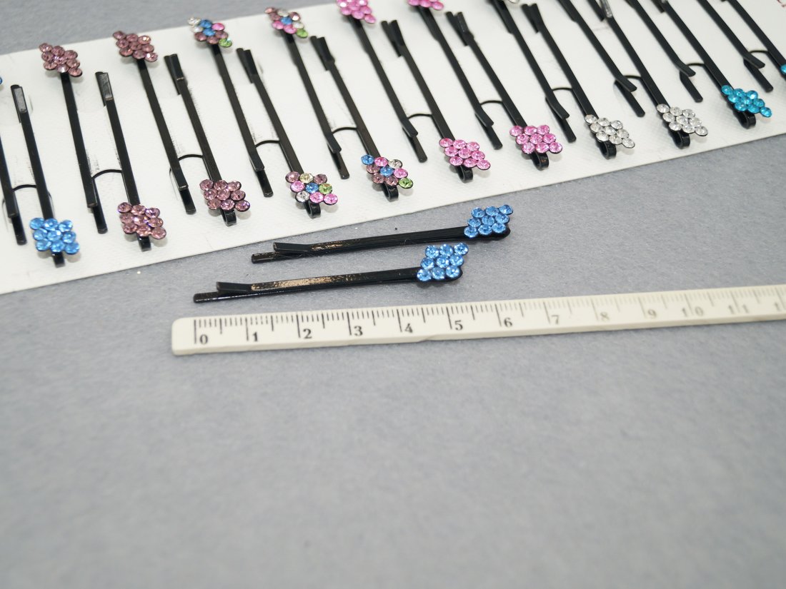 Невидимки для волосся. 5.5 см. - Кристалік