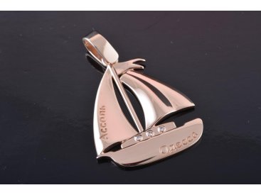 Підвіска з діамантами "Вітрильник" - Фото Підвіска з діамантами "Вітрильник" - Купити