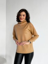 Практичний гольф однотонний жіночий INNOE 230208-23 Бежевий - Купити