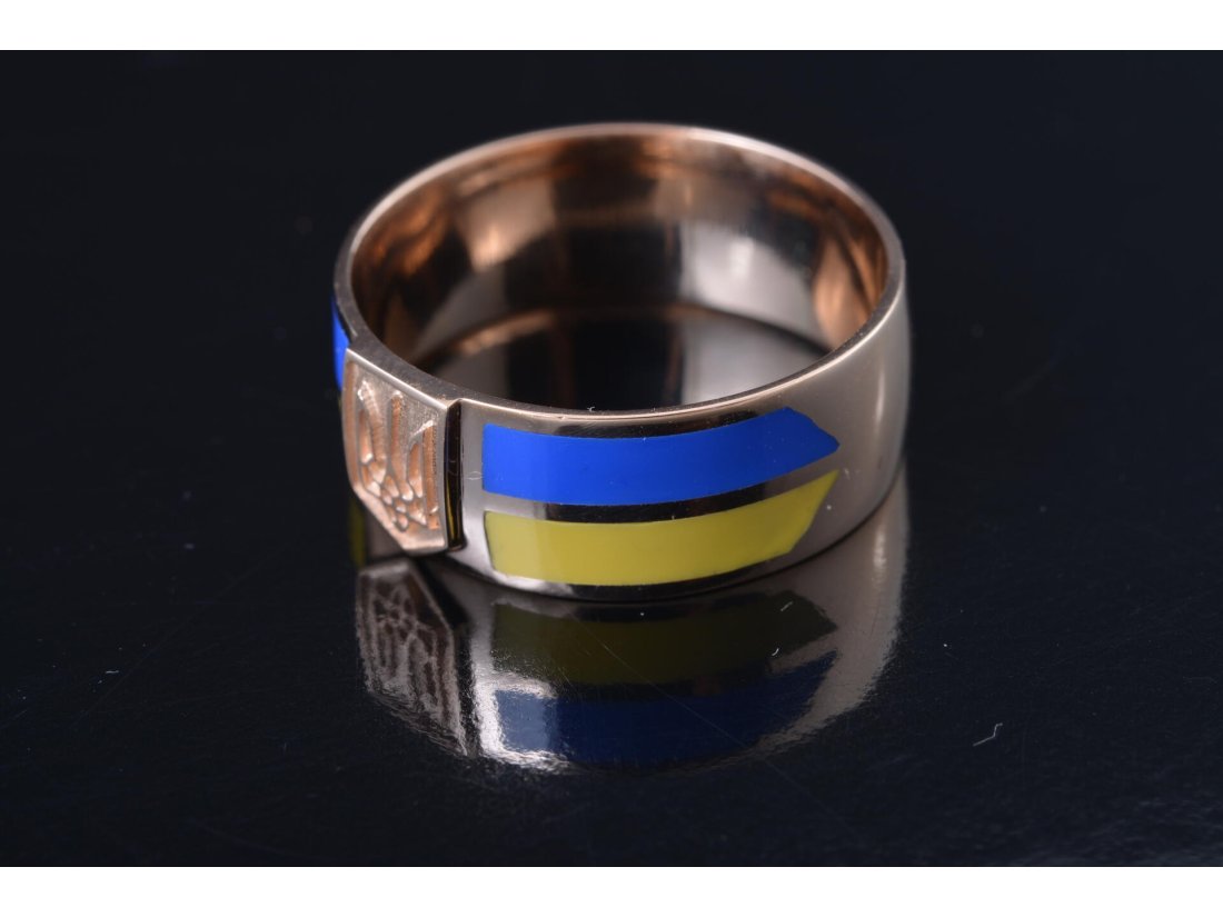 Каблучка &quot;Україна&quot; з емаллю - Купити