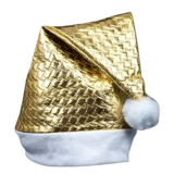 Новорічні шапки рифлені золоті 40 см