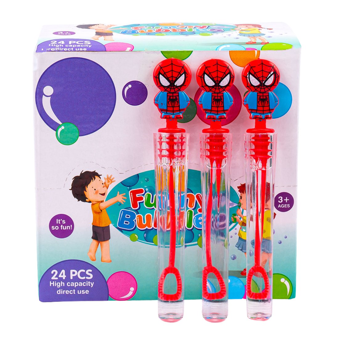 Мильні бульбашки Людина-павук 12 см